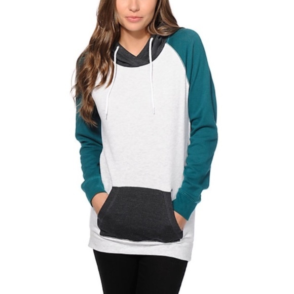 Zumiez Tops - Zumiez Zine Colorblock Pullover Hooded Sweatshirt